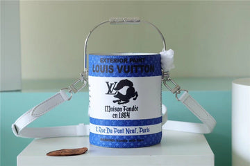 LV Paint Can Coated Canvas By Virgil Abloh’s Lagoon For Womtlm, Womtlm’s Bags, Shoulder And Crossbody Bags 6.7in/17cm LV M81597