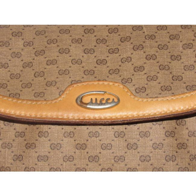 Gucci Gg Supreme Guccissima Brown Micro G Print Coated Canvas Leather Shoulder Bag