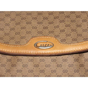 Gucci Gg Supreme Guccissima Brown Micro G Print Coated Canvas Leather Shoulder Bag