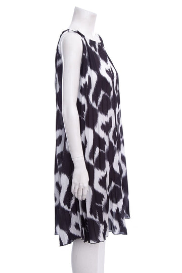 Chiara Boni Black & White Printed Sleeveles Dress SZ 40