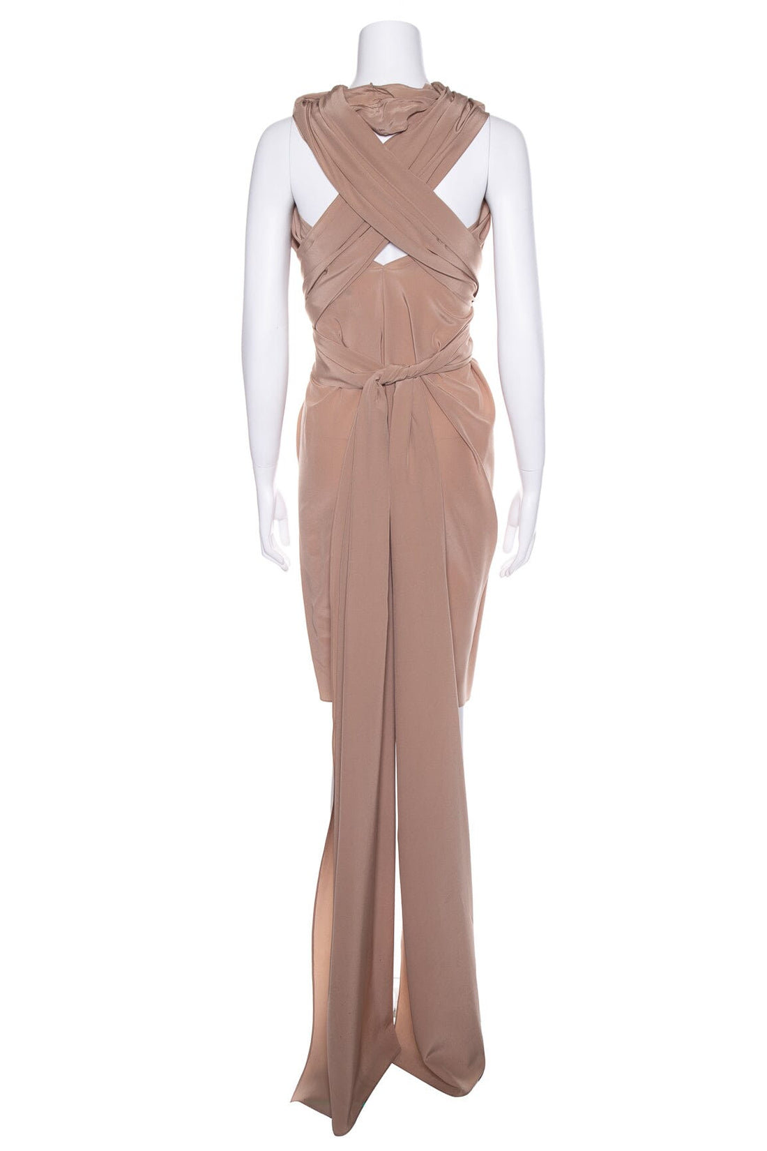 Yves Saint Laurent Taupe Silk Dress SZ N/A