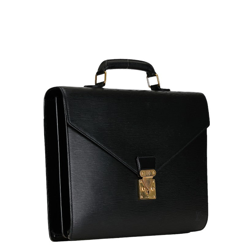 Louis Vuitton Epi Celebrity Concierge Business Bag Briefcase Paper Bag M54422 Black Leather Louis Vuitton