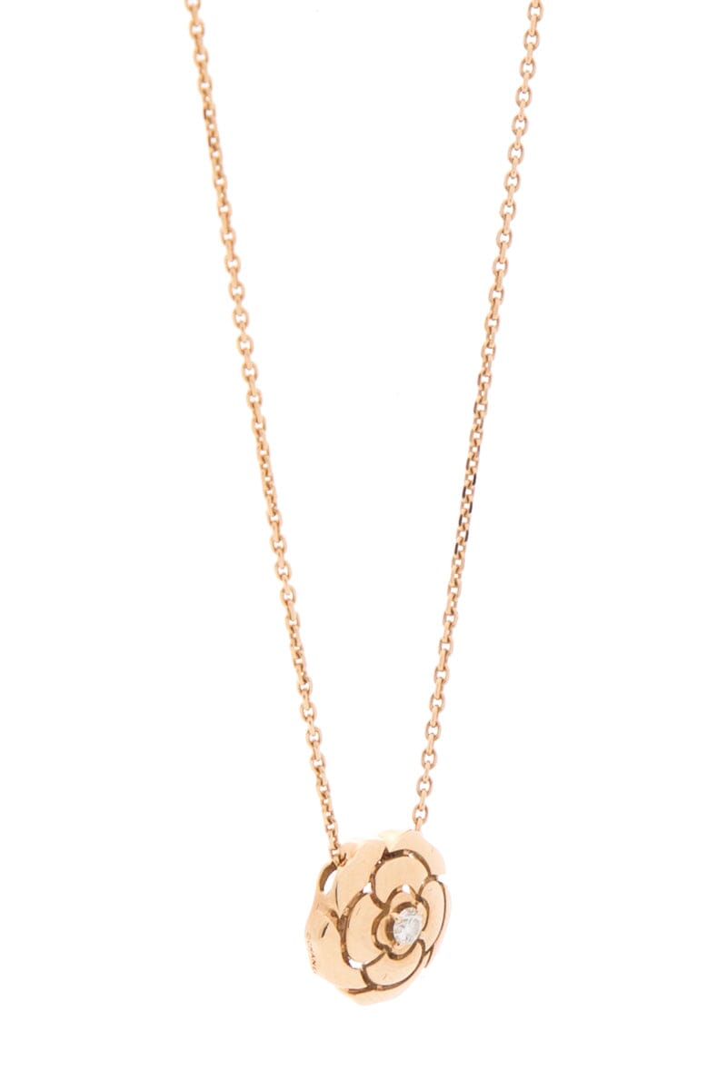 Chanel "2023" Cam Extrait De Camelia 18k Gold Necklace