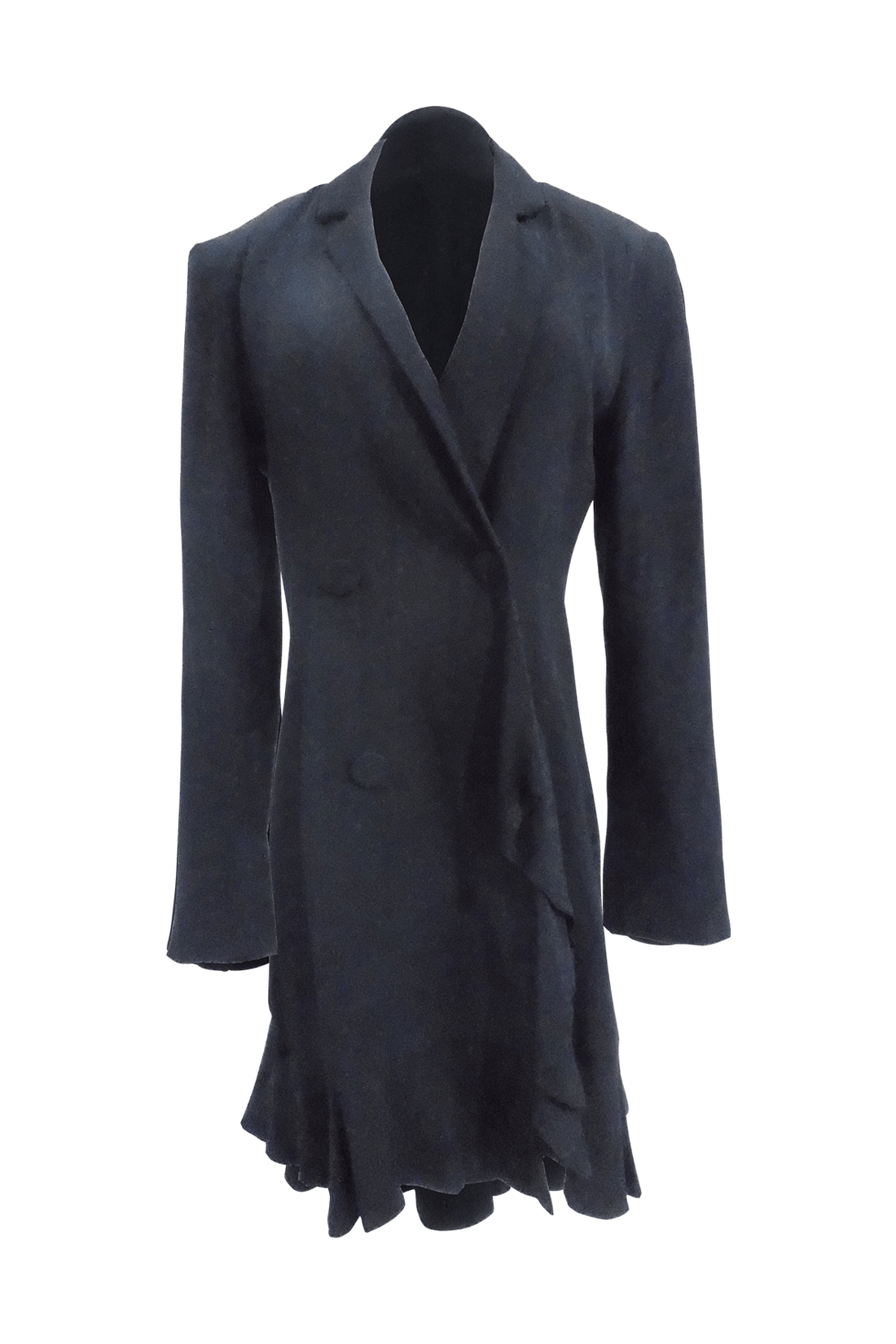 Ruffled Outerwear Black