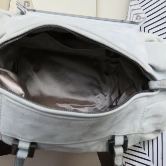 Fendi Shoulder Bag W Be Jewel Style Faceted Grey Suedeblue Resin Top And Satchel