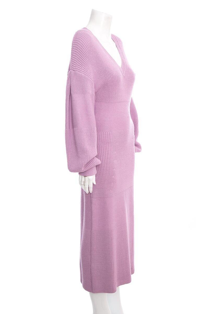 Staud Purple Long Sleeve Sweater Dress SZ L