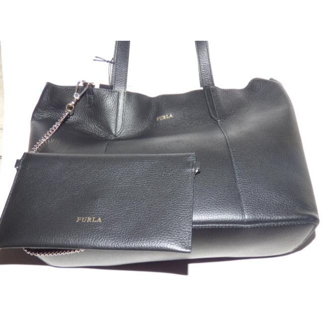 Fabulous, NWT, XL, Furla tote bag with a matching, wallet/organizer that is attached by a chrome chain link strap