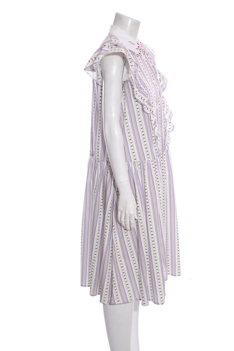 Vivetta White & Purple Stripe Dress SZ 40