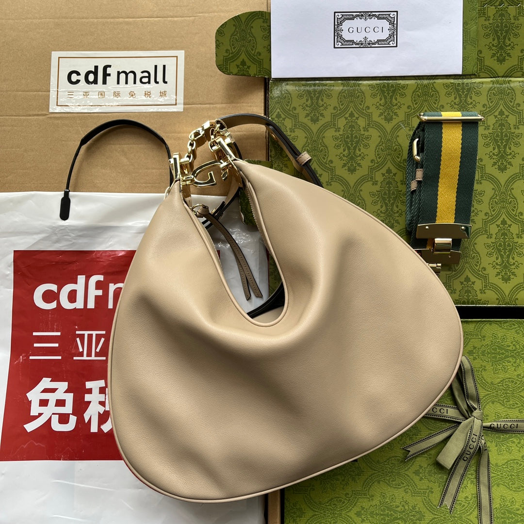 gg Atache Large Shoulder Bag Beige For Womtlm, Womtlm&#8217;s Bags 13.8in/35cm gg ??