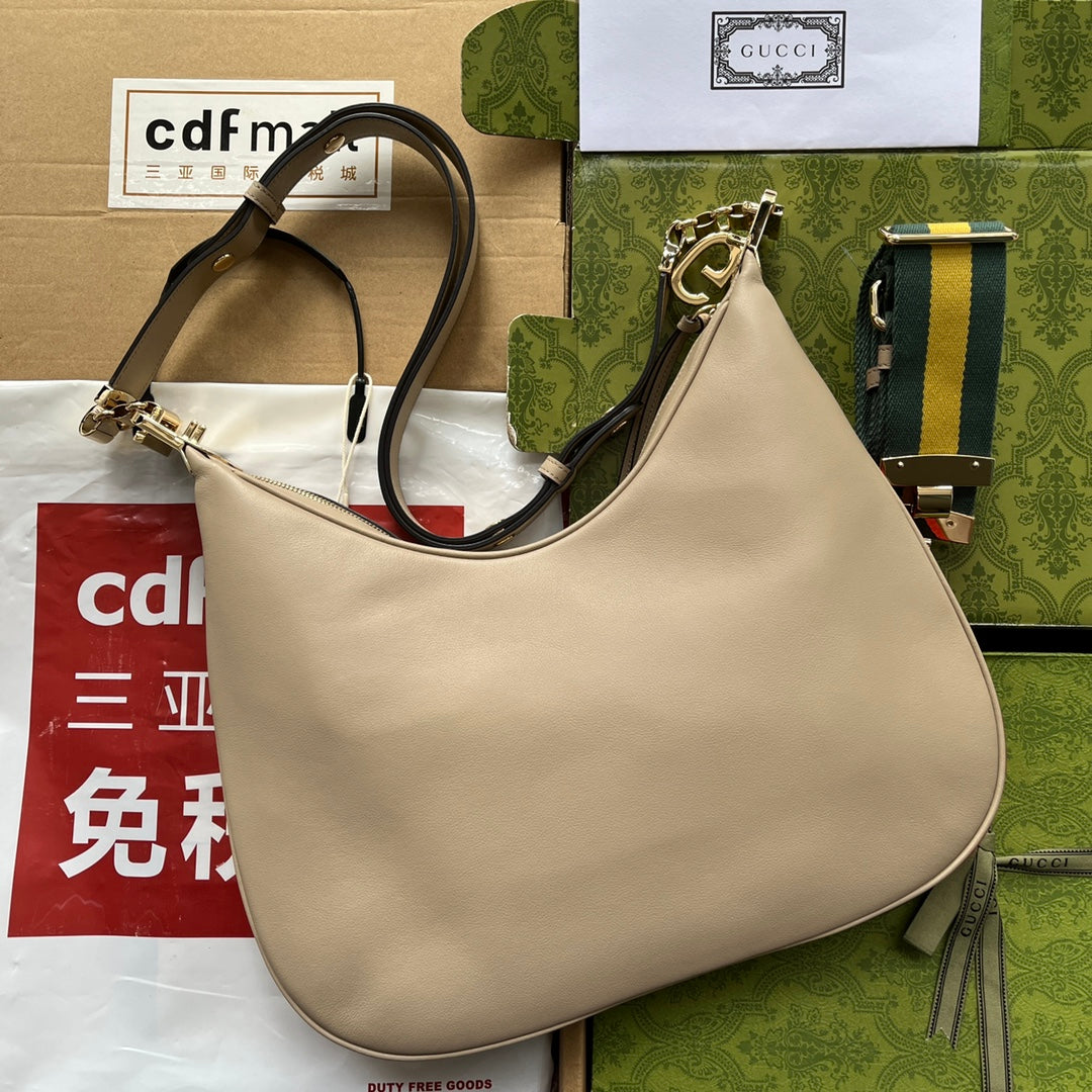 gg Atache Large Shoulder Bag Beige For Womtlm, Womtlm&#8217;s Bags 13.8in/35cm gg ??