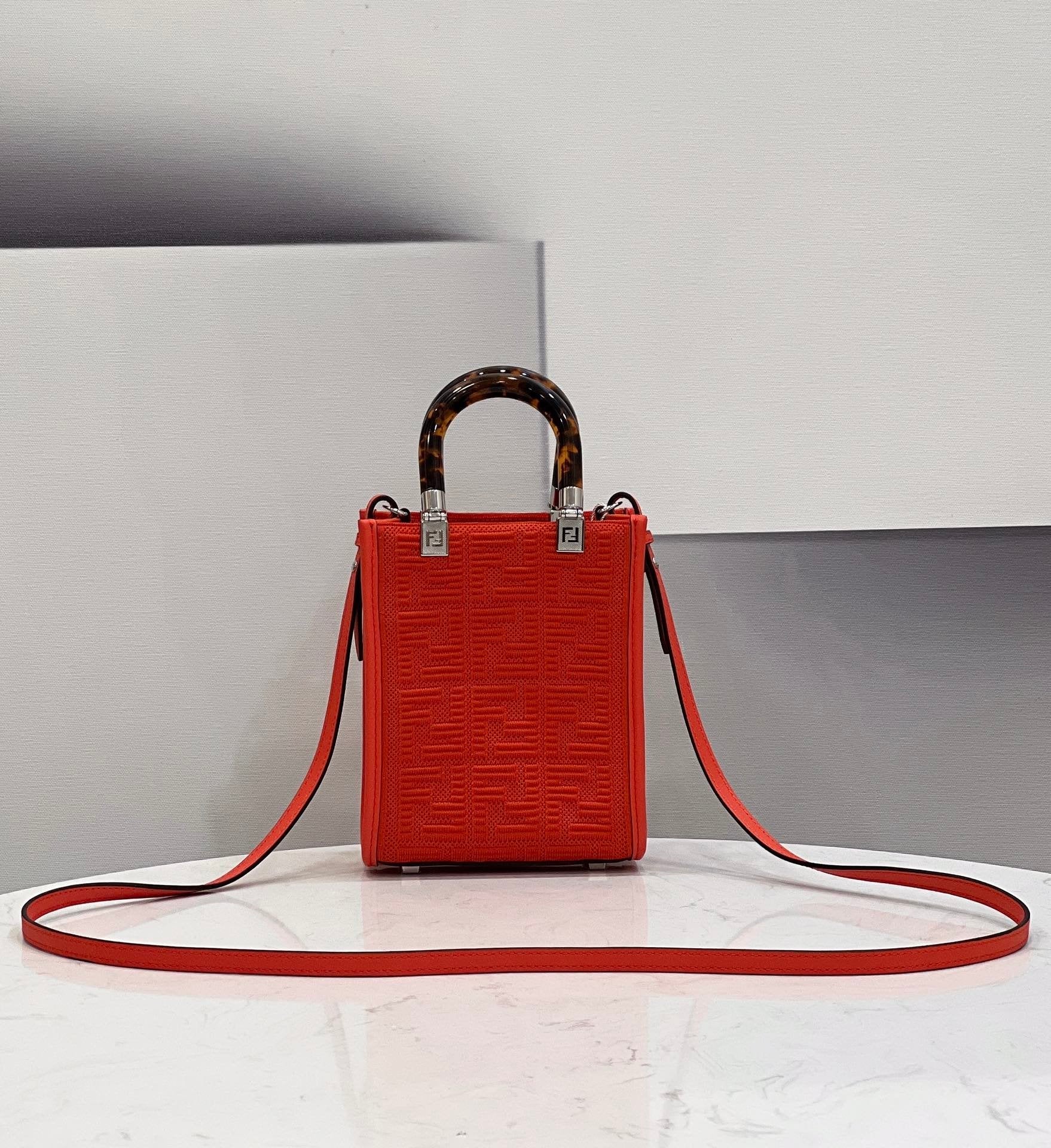 FI Mini Sunshine Shopper Red For Womtlm, Womtlm&#8217;s Handbags, Shoulder And CrossBody Bags 7.1in/18cm FF 8BS051