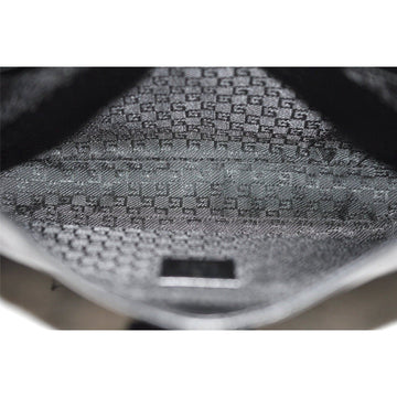 Vintage Tom Ford era black leather Jackie hobo with chrome accents