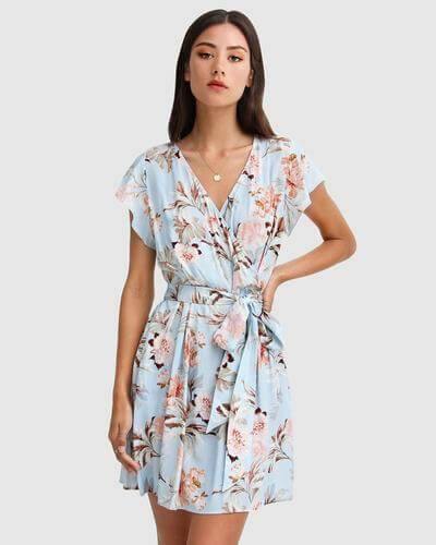 I'm The Star Wrap Dress In Light Blue