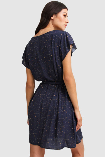I'm The Star Wrap Dress in Navy