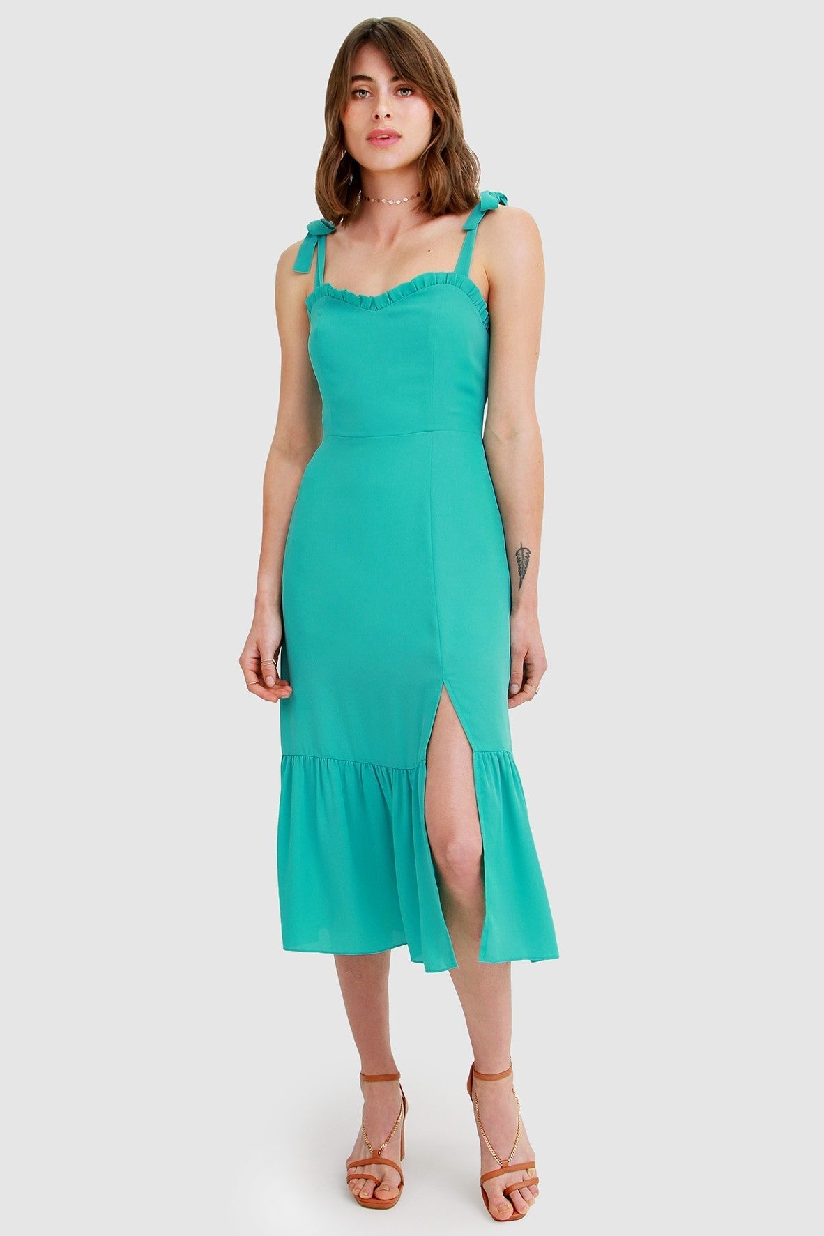Summer Storm Midi Dress in Green