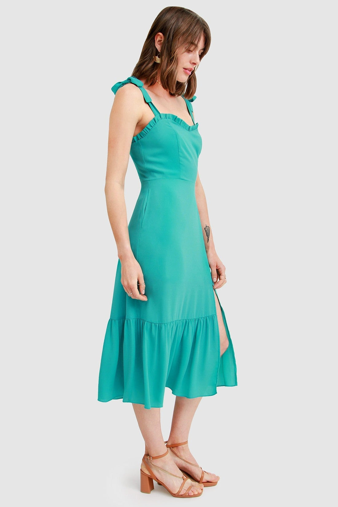 Summer Storm Midi Dress in Green