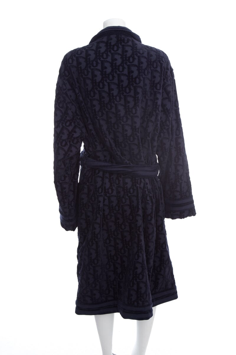 Dior Navy Monogram Robe SZ L NWT