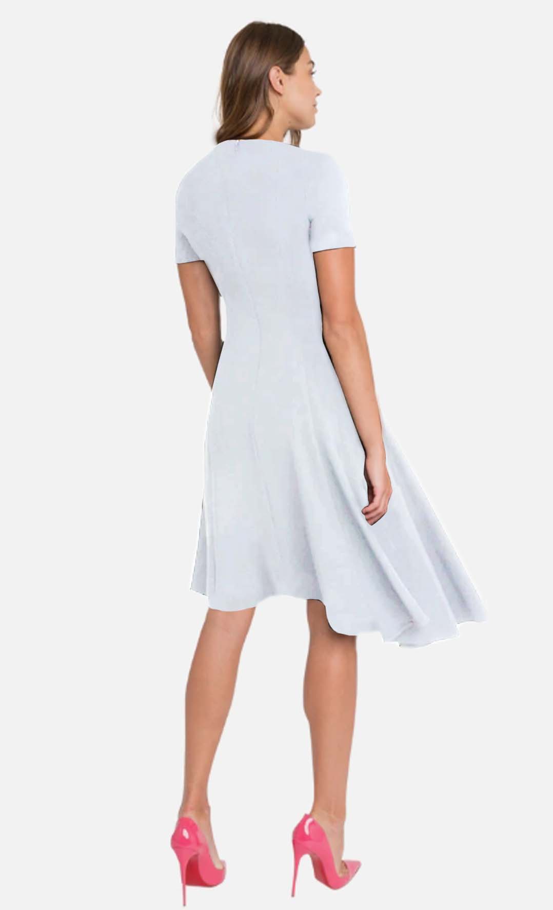 Knee Length White Snow Dress