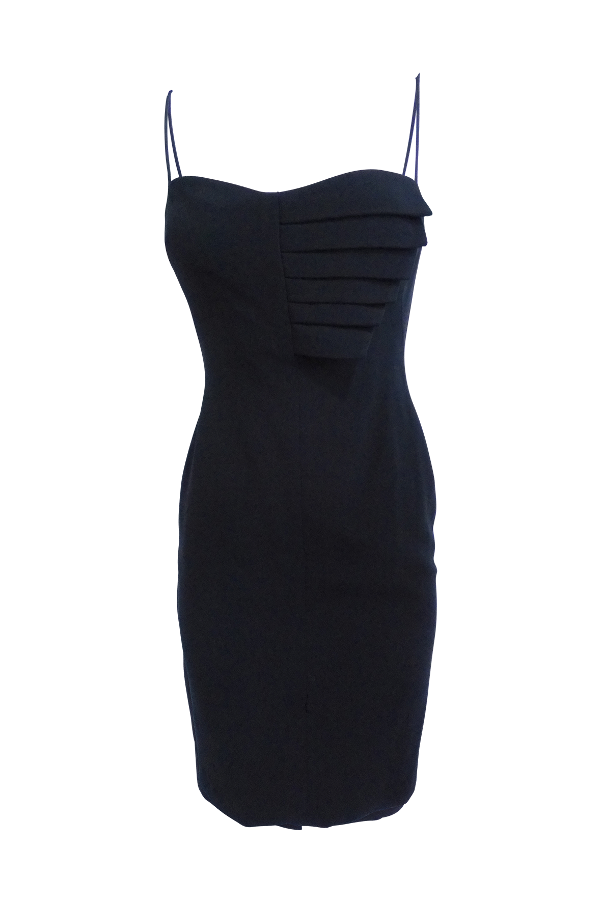 Black Sleeveless Pleated Dress