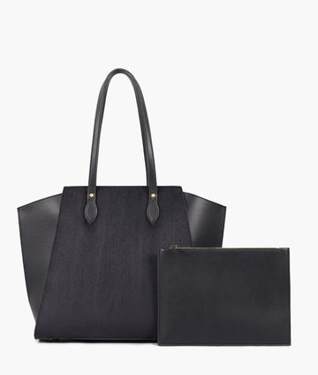 Black suede classic Tote Bags