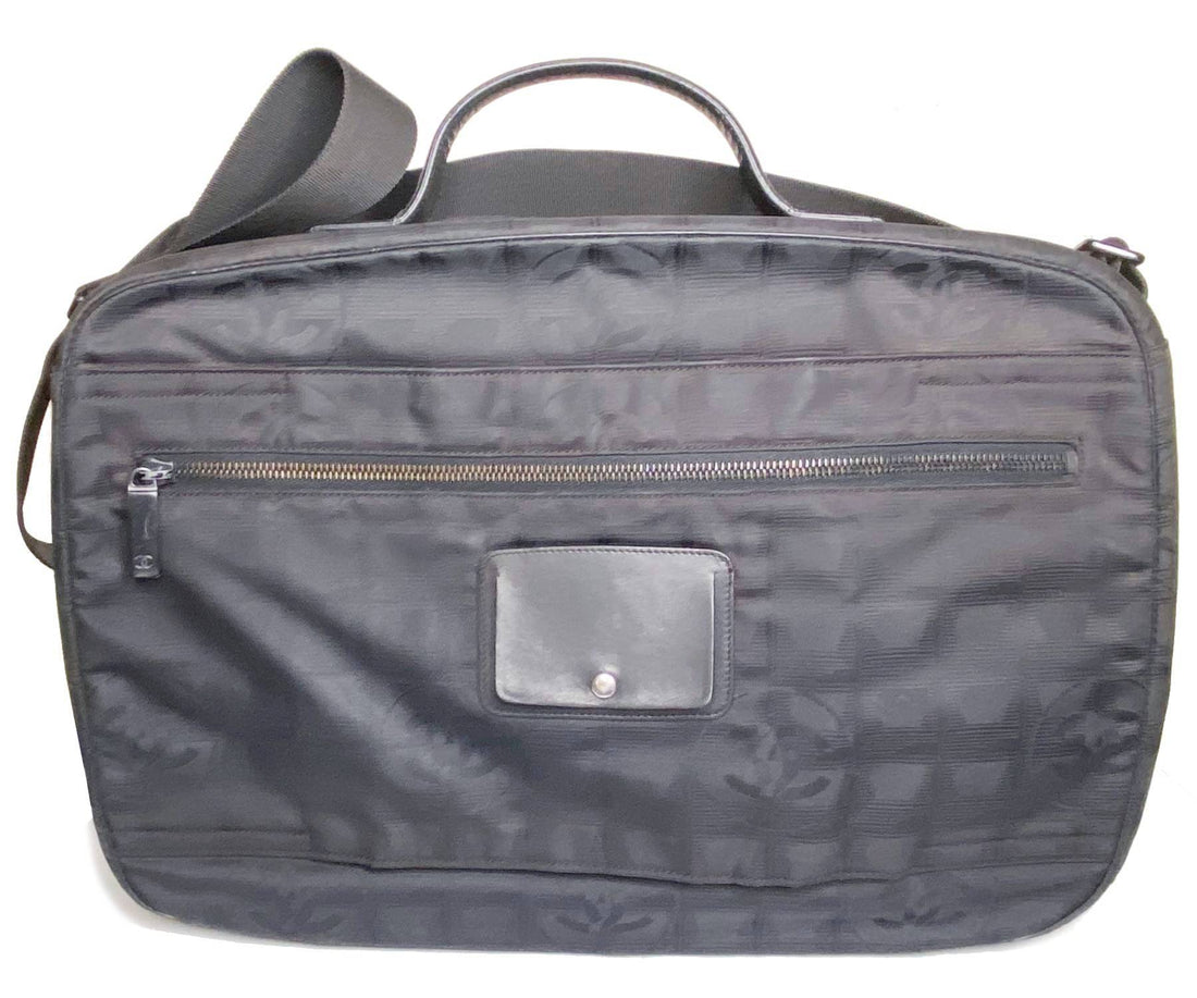 CHANEL Vintage Fabric Travel Handcarry Case Shoulder Bag