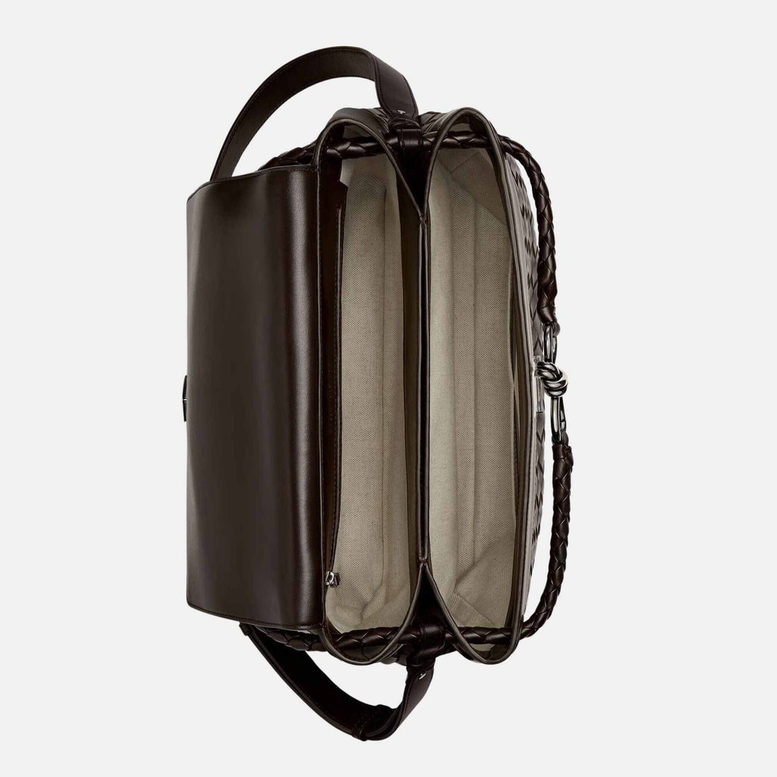 Andiamo Messenger Bag In Intrecciato Leather