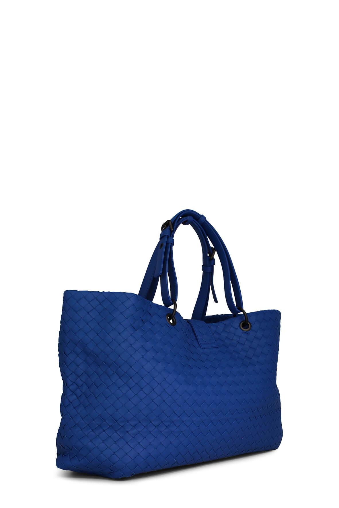Intrecciato Capri Tote Blue
