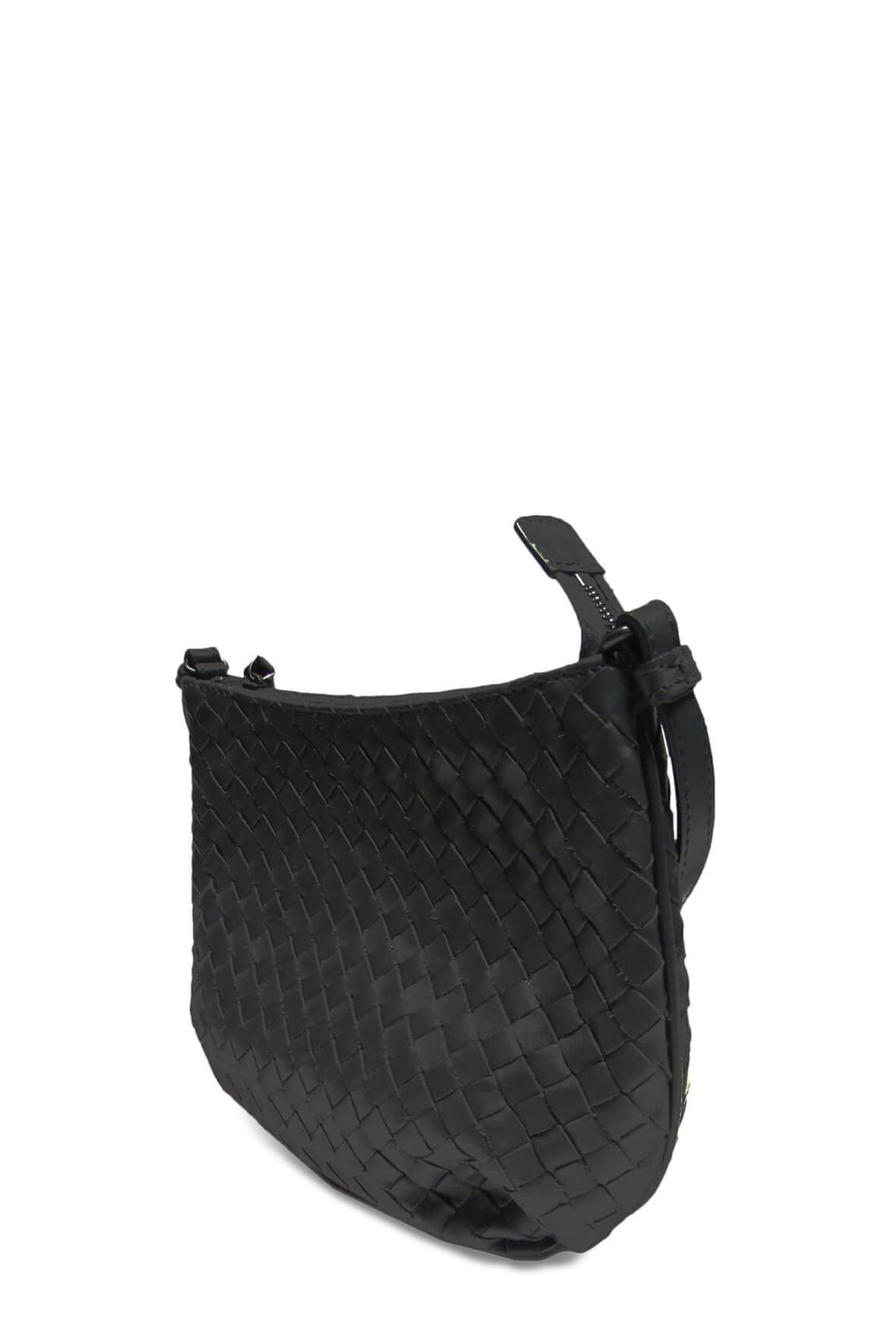 Intrecciato Crossbody Bag Black