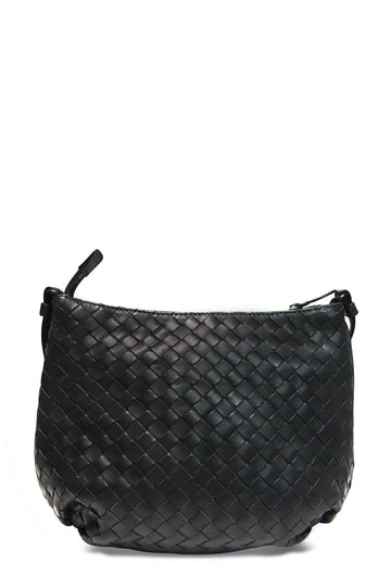 Intrecciato Crossbody Bag Black