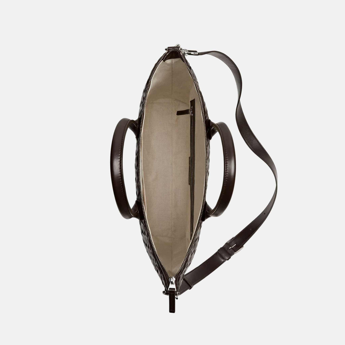 Intrecciato Zipped North South Tote Bag