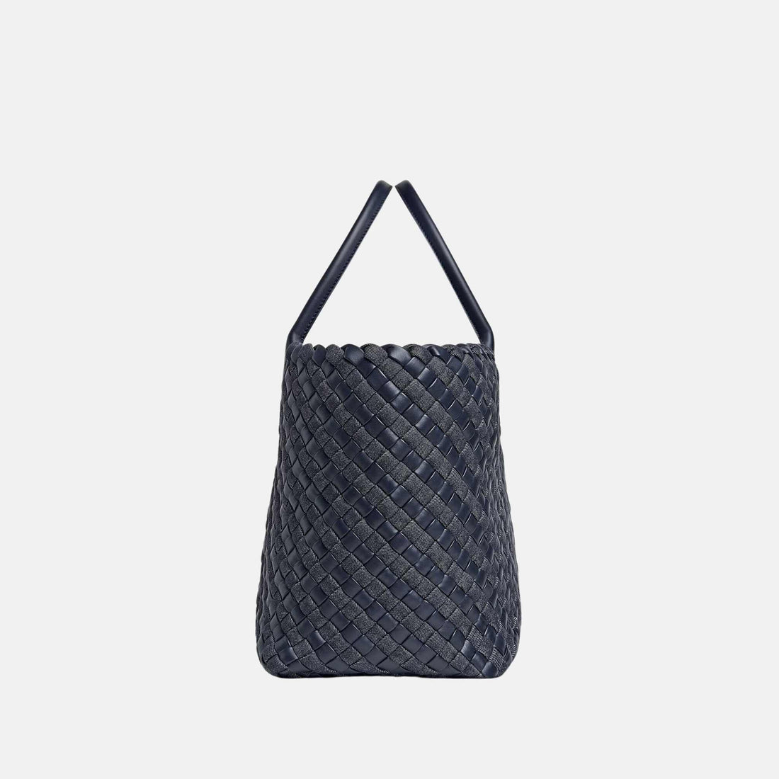 Large Cabat Intreccio Padded Nappa And Denim Tote Bag