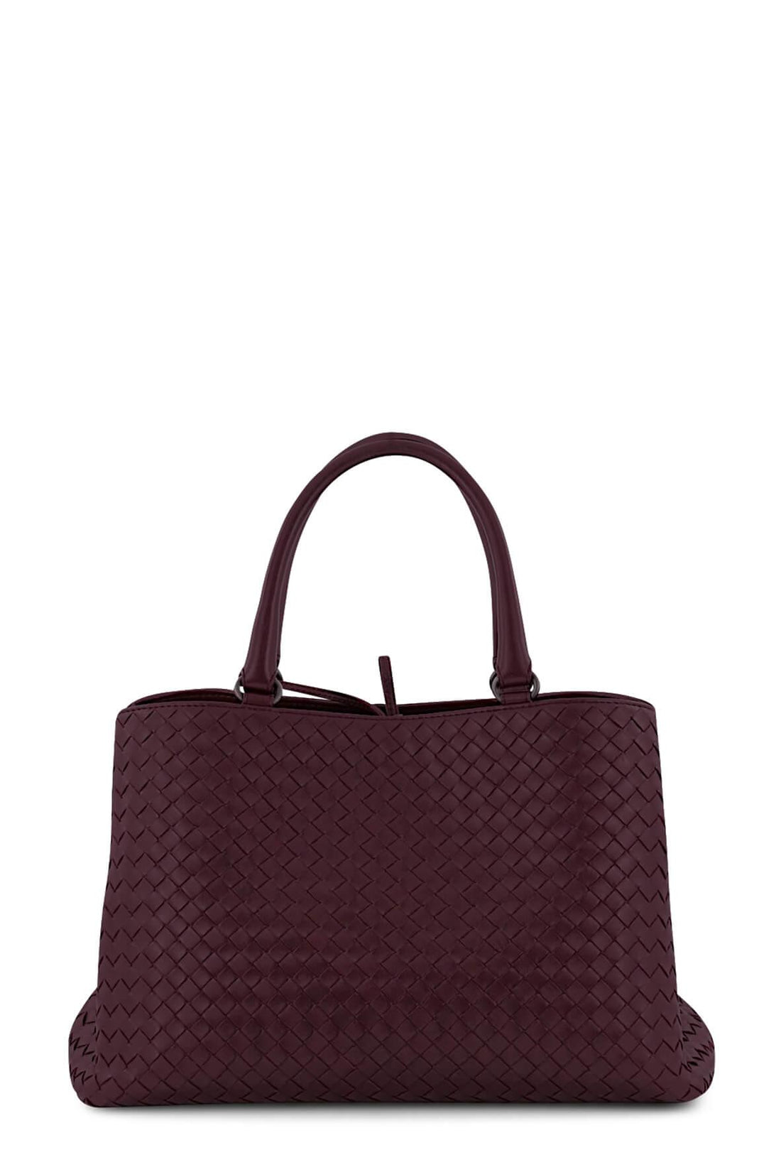 Large Milano Intrecciato Tote Maroon