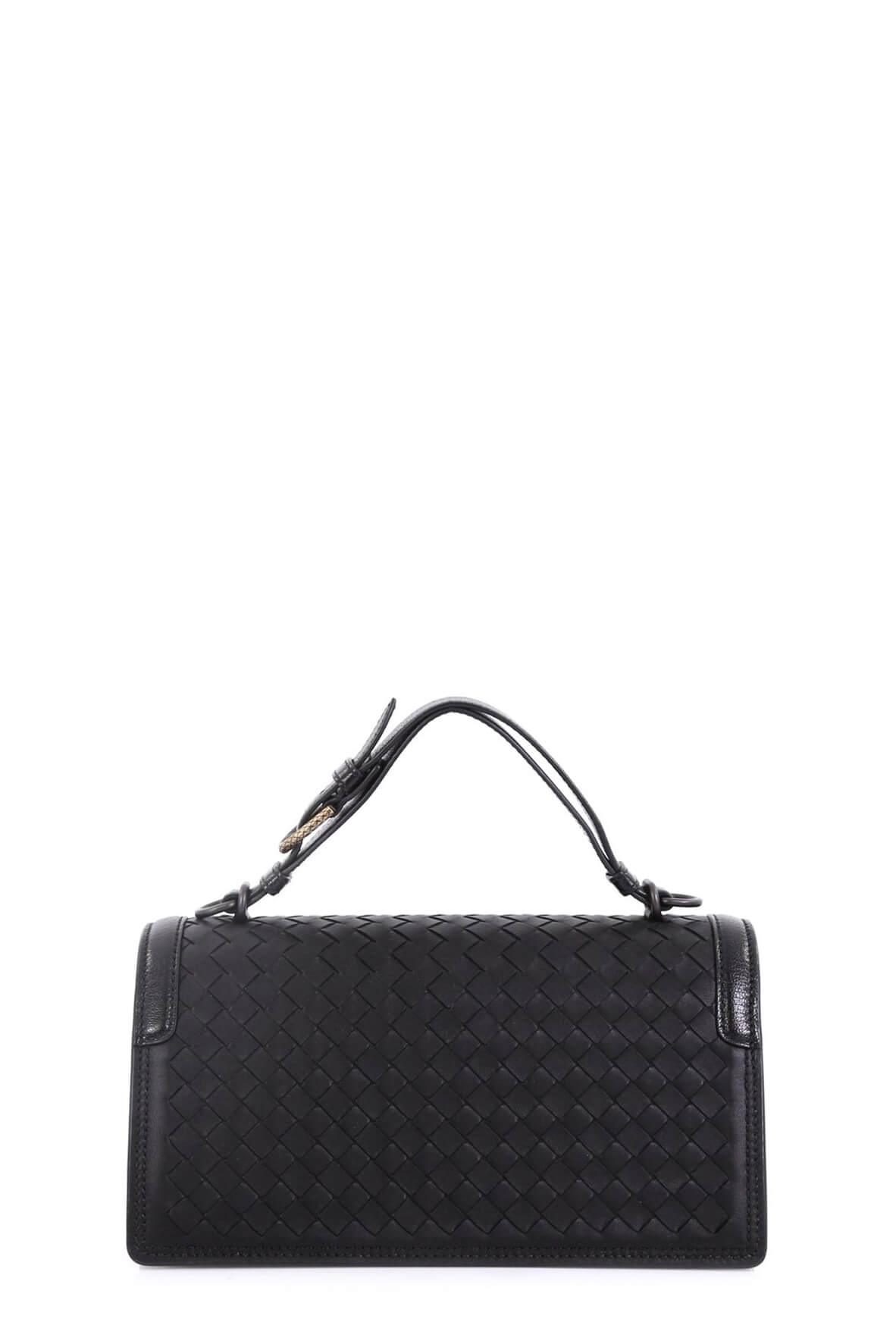 Medium Intrecciato Padlock Shoulder Bag Black