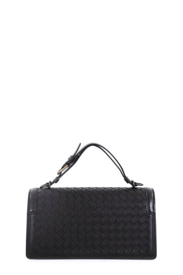 Medium Intrecciato Padlock Shoulder Bag Black