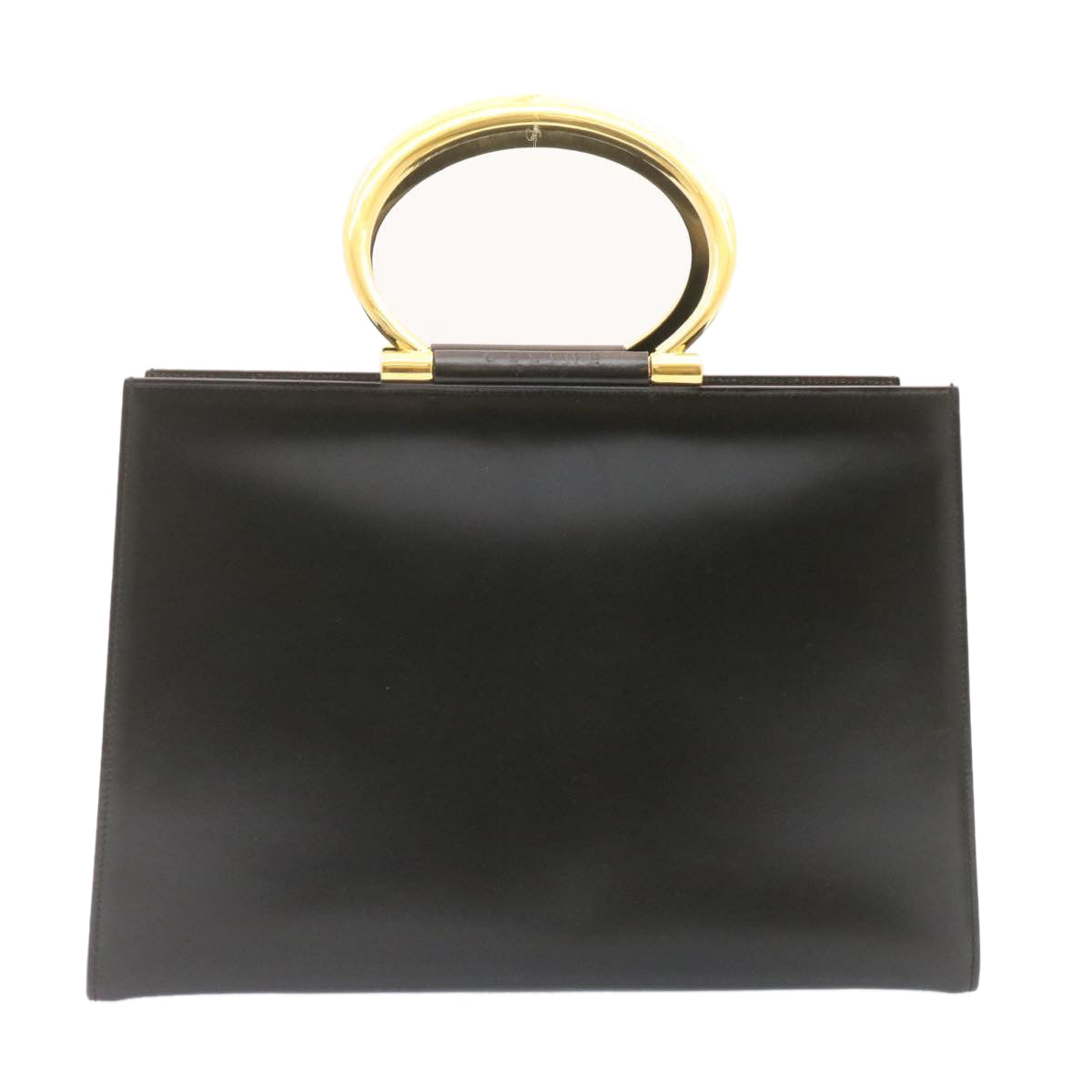 Celine Hand Bag 2way Black Gold Tone  am354b