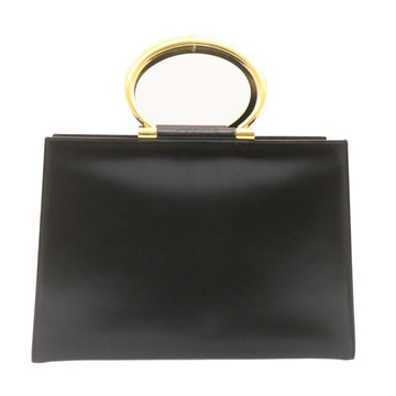 Celine Hand Bag 2way Black Gold Tone  am354b