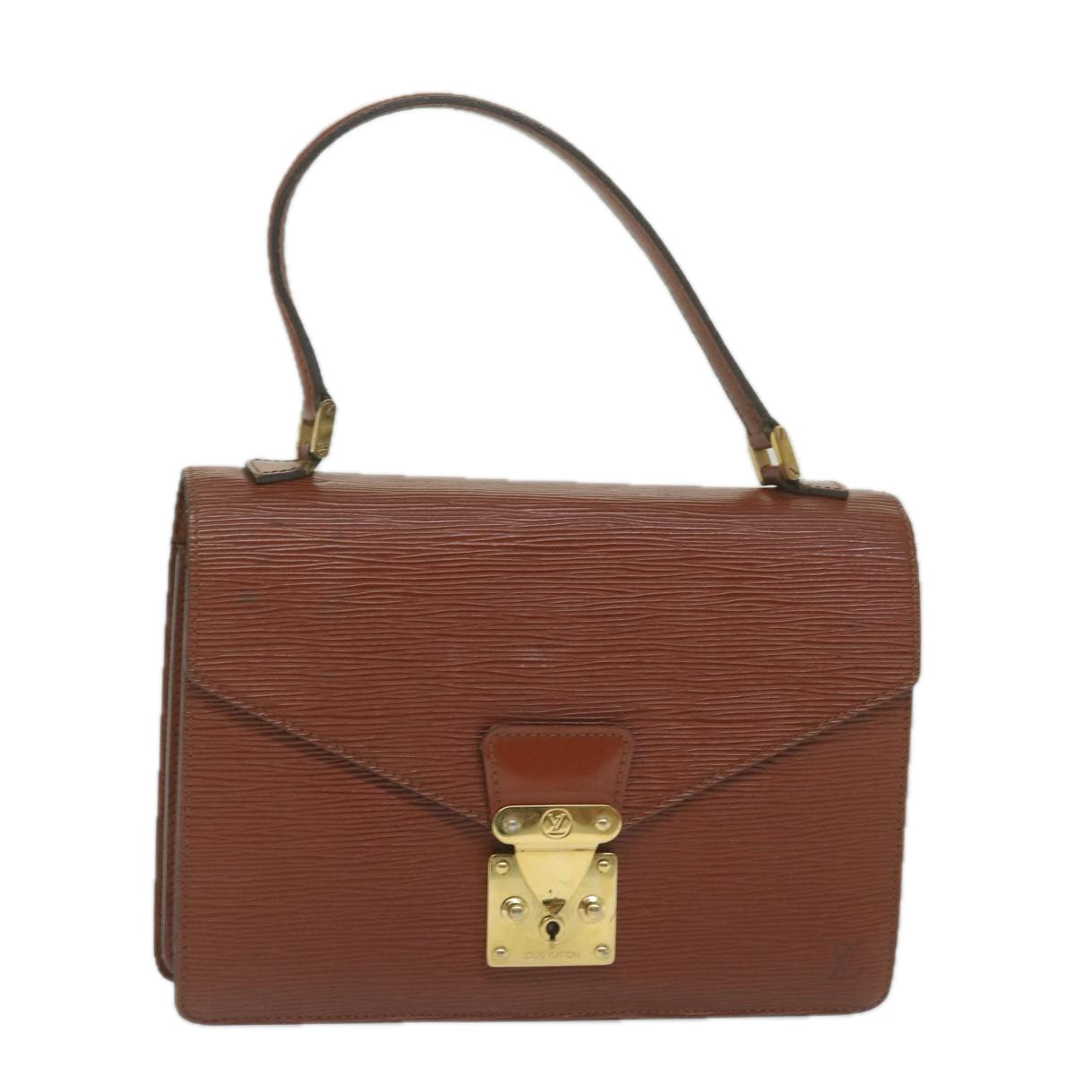 LOUIS VUITTON Epi Concorde Hand Bag Brown M52133 LV Auth bs10587