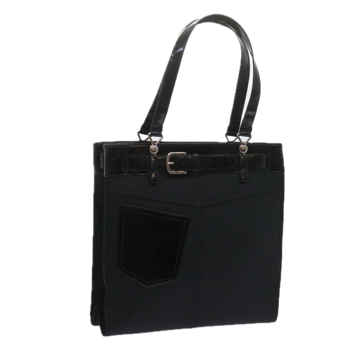CHRISTIAN DIOR Tote Bag Nylon Black Auth bs10814