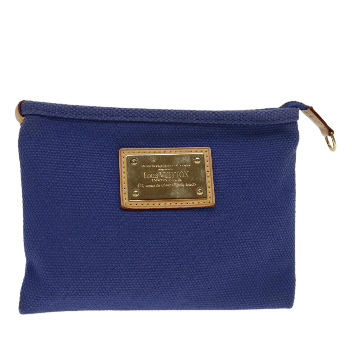 LOUIS VUITTON Antigua Pouch Blue M40067 LV Auth bs13089