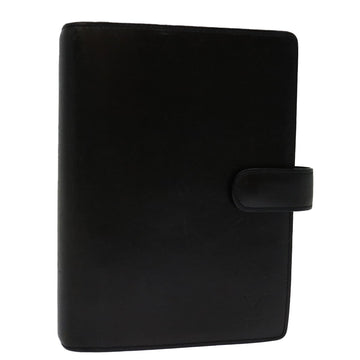 LOUIS VUITTON Nomad Agenda MM Day Planner Cover Black R20478 LV Auth bs13206