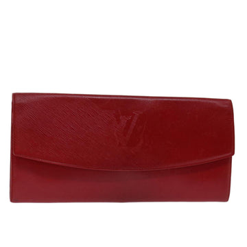 LOUIS VUITTON Mycenae Clutch Bag Leather Red M63957 LV Auth bs13222