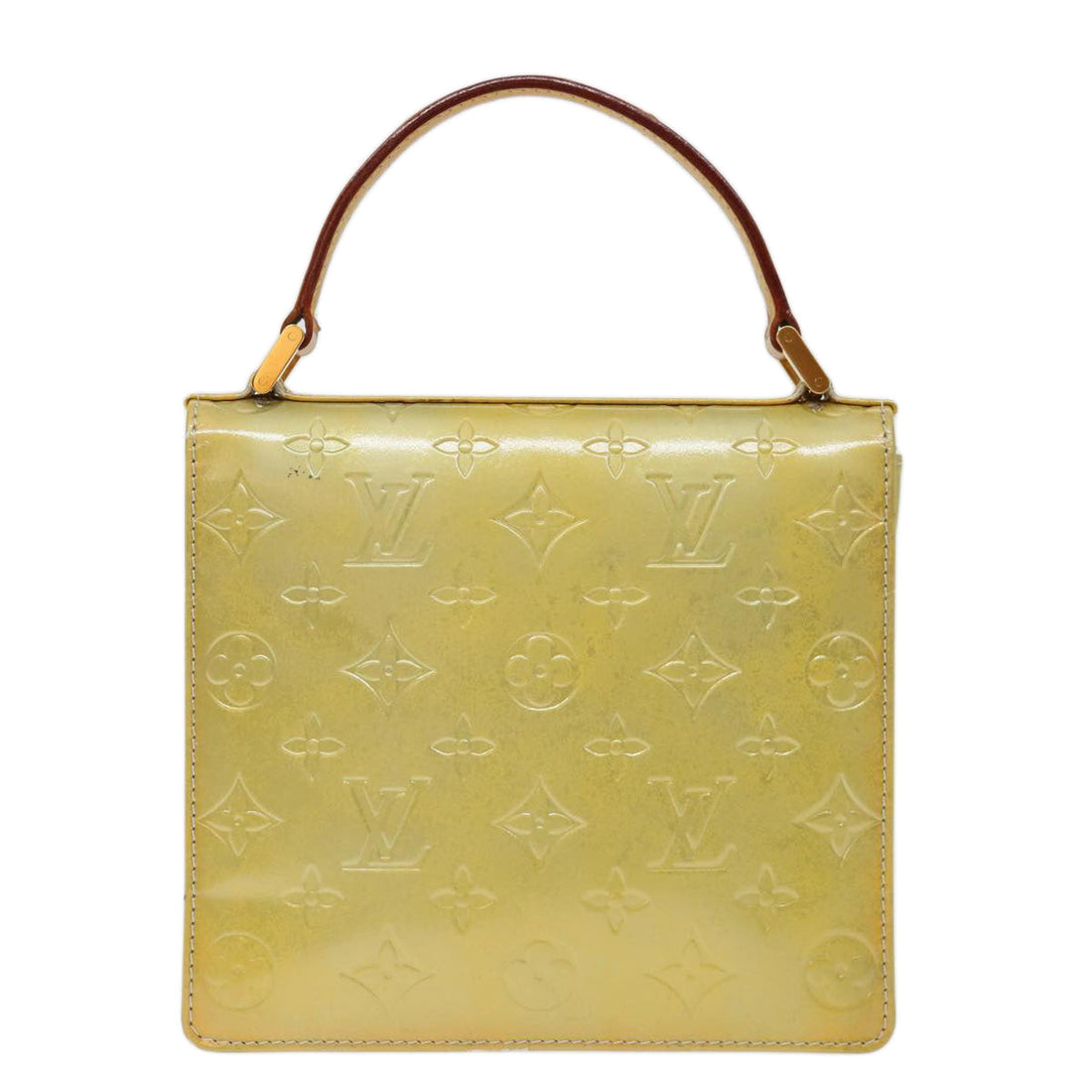 LOUIS VUITTON Monogram Vernis Spring street Hand Bag Gris M91029 LV Auth bs13447