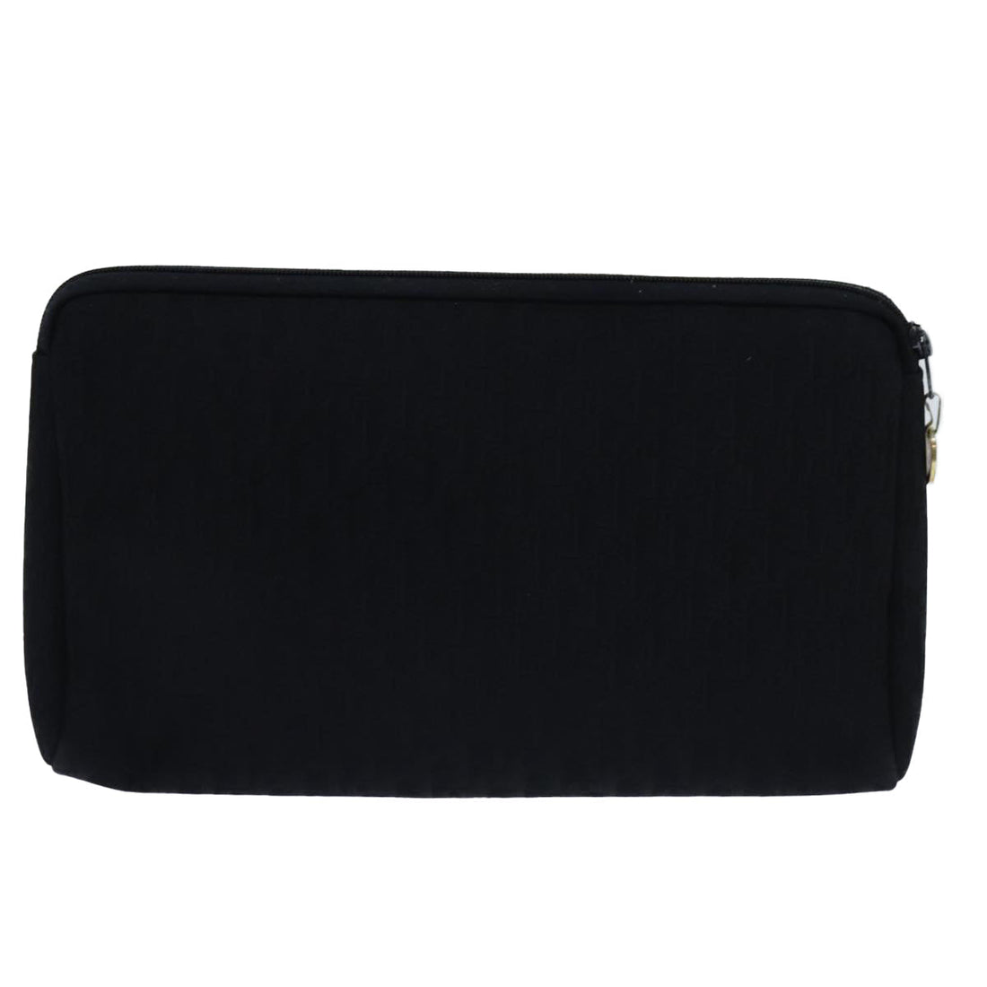 CHRISTIAN DIOR Trotter Canvas Clutch Bag Black Auth bs13620