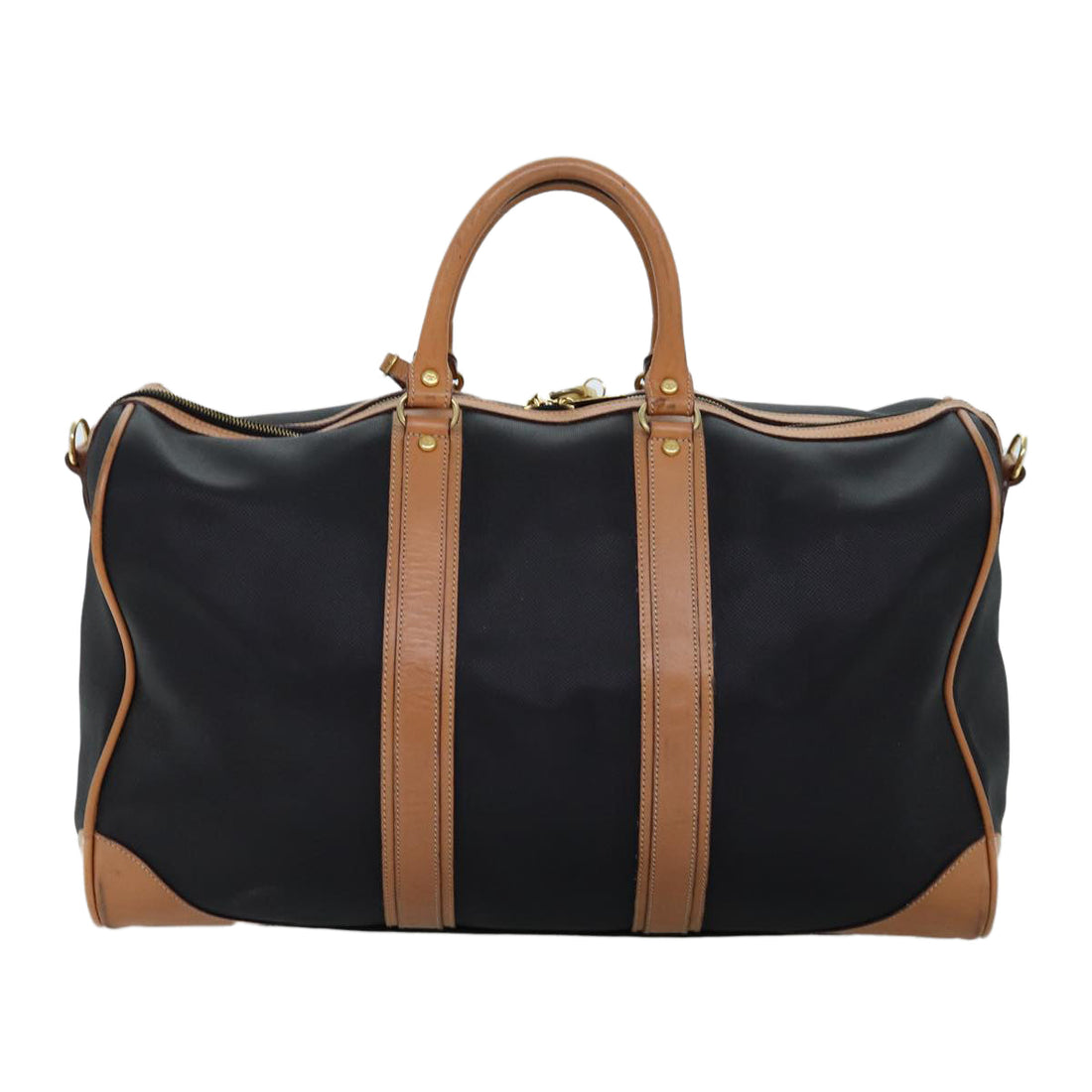 CHRISTIAN DIOR Boston Bag PVC 2way Black Auth bs13878