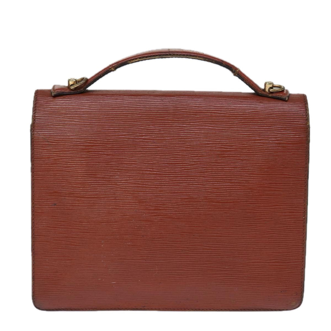 LOUIS VUITTON Epi Monceau Hand Bag Brown M52123 LV Auth bs13999