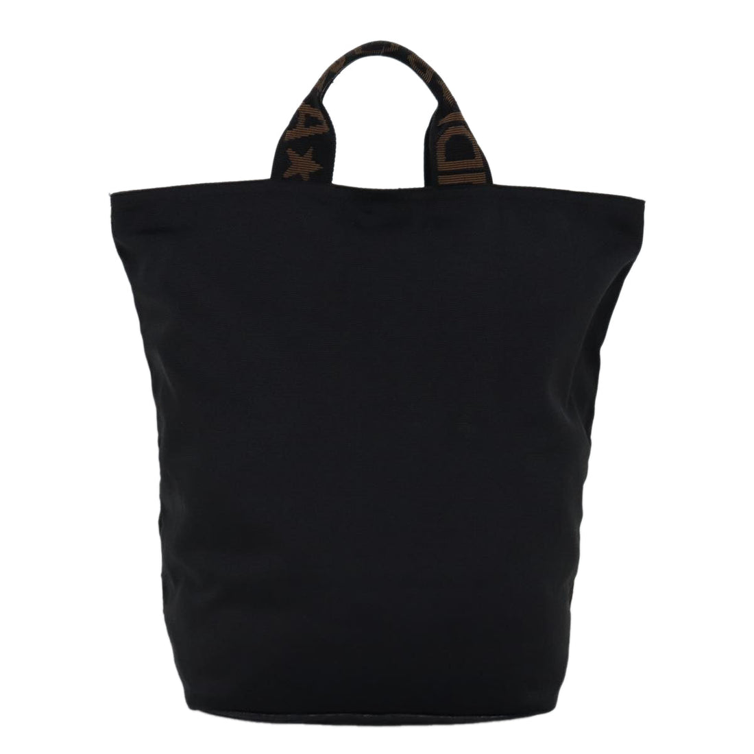 FENDI Hand Bag Nylon Black Auth bs14282