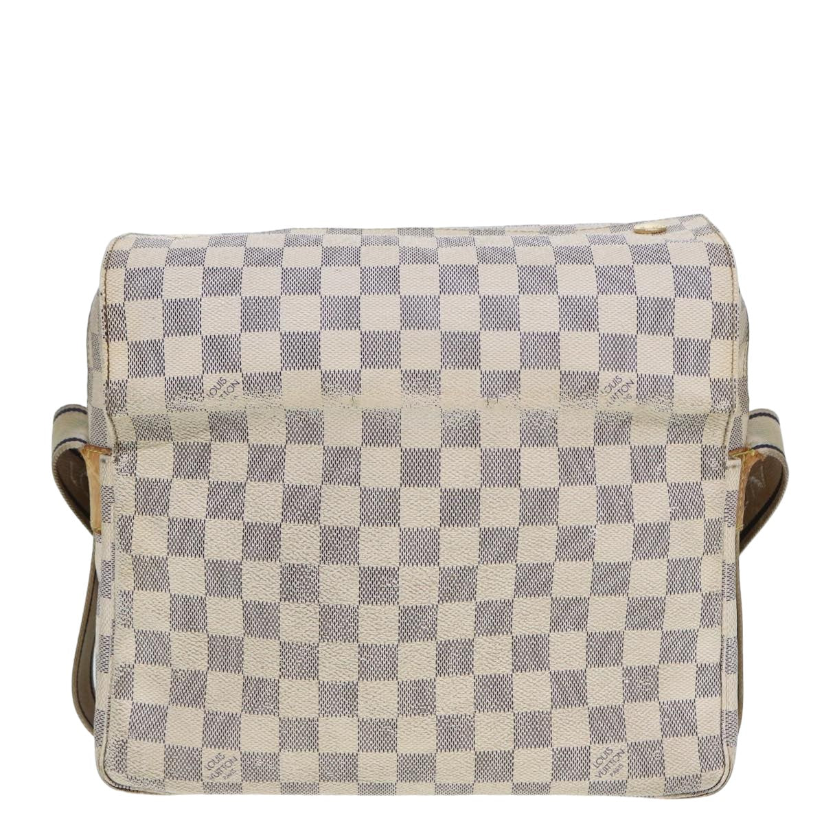 LOUIS VUITTON Damier Azur Naviglio Shoulder Bag N51189 LV Auth bs14776