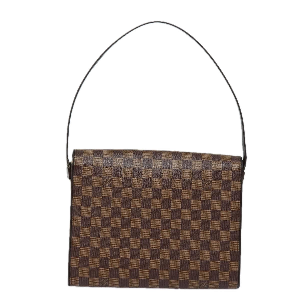 LOUIS VUITTON Damier Ebene Tribeca Carre Shoulder Bag N51161 LV Auth bs15302