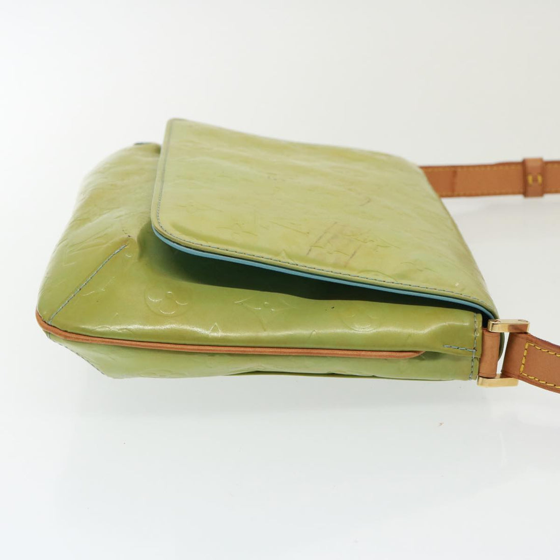 LOUIS VUITTON Monogram Vernis Thompson Street Bag Baby Blue M91009 Auth bs15471