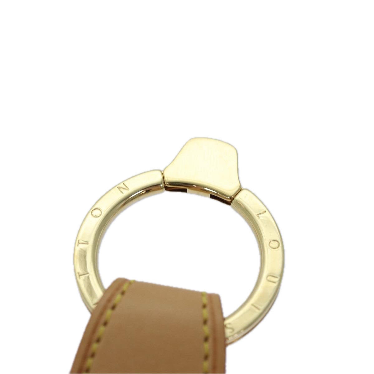 LOUIS VUITTON Porte Cles Vallee Key Holder Leather Beige M85033 LV Auth bs15562